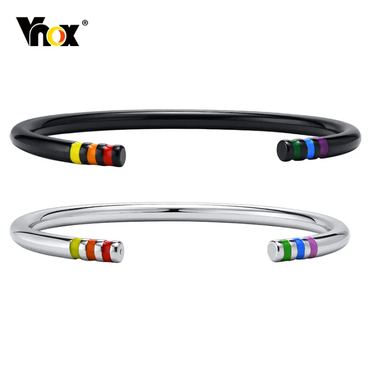 Vnox ที่ไม่ซ้ำกัน Q ความภาคภูมิใจข้อมือกำไลสร้อยข้อมือสำหรับผู้ชาย ...