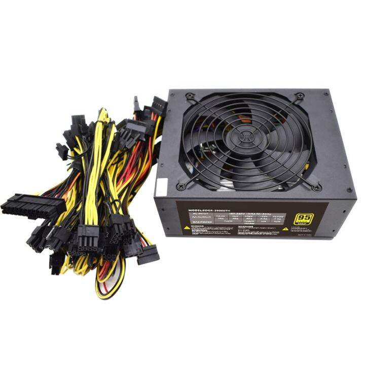 1800W ATX Modular Mining PC Power Supply B847 85 75 Supports 8 Graphics