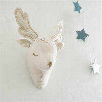 Deer HEAD Wall Mount สำหรับ Baby Nursery 3D ตุ๊กตาสัตว์แขวนผนังตกแต่งคริสต์มาส Reindeer ของเล่นห้องนอนเด็ก Home de Cork