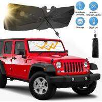 Foldable Car Sun Umbrella Windshield Sunshade Cover Front Window UV Protection Shade Curtain Parasol For Wranglers Sunshades