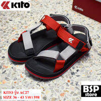 จัดส่งฟรี** รองเท้ารัดส้น  kito รุ่น Flow TwoTone AC27 สีแดง ใส่ได้ทั้งชาย หญิง size 36-43 [ของแท้ 100%]