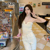 Du Yan ชุดใส่ข้างในหน้าอกถักแขนกุดเช็ดออกไปข้างนอกสายเดี่ยวผู้หญิงบางเฉียบพร้อมสาวๆเครื่องเทศ