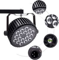 อลูมิเนียมอัลลอยด์ LED Par 18X18W RGBWA UV ไฟ6in1ไฟ LED DMX512 Disco Light Professional Stage Dj อุปกรณ์ Fast Shipping