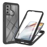 ✕☇ Hybrid Full Coverage Rugged Case For Motorola G60 Cases G60S Clear Crystal Protection Cover G 60 With Screen Protector