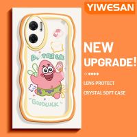 YIWESAN เคสสำหรับ Xiaomi MI Xiaomi MI Redmi 10 5G Note 11E 5G Redmi 11 Prime เคสการ์ตูนดีไซน์ใหม่ปลาดาวแพททริกขอบครีมกันกระแทกแบบใสนุ่มเคสมือถือโปร่งใสลายกล้องถ่ายรูปเรียบง่ายอ่อนโยนฝาครอบป้องกัน