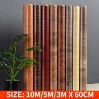 Self-adhesive Wallpaper Faux Wood Grain Waterproof Sticker Wardrobe Cupboard Table Top Renovation Colour Change Decoration