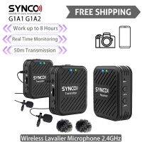 SYNCO G1A1 G1A2 Wireless Microphone System 2.4GHz Interview Lavalier Lapel Mic Receiver Kit for Phones DSLR Tablet camcorder