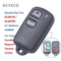 【♕】 islwpi Keyecu Keyless กุญแจรถระยะไกล Fob 2 + 1ปุ่ม433เมกะเฮิร์ตซ์สำหรับโตโยต้าโคโรลล่า Sequoia Tacoma ทุนดรา,FCC ELVAT1B, ELVATDD