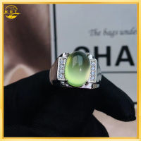 Original Exquisite Grape Stone High Ice Penetration Ring S990เงินสเตอร์ลิงผู้ชายและผู้หญิงแฟชั่น All-Match แหวนของขวัญวันเกิดไม่จางหายอย่างราบรื่นและปลอดภัย