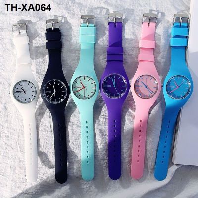 silicone jelly watches sports for men and women students Geneva with han edition contracted