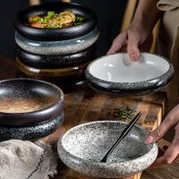 [COD] retro ceramic plate dish sushi cuisine tableware snack