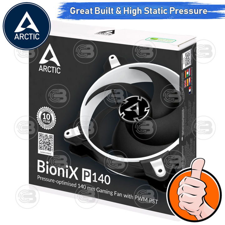 coolblasterthai-arctic-pc-fan-case-bionix-p140-black-white-pressure-optimised-with-pwm-pst-size-140-mm-ประกัน-10-ปี