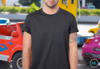 GILDAN รุ่น Ultra Cotton (Pocket T-shirt Black) เสื้อกระเป๋าหน้า สีดำ แบรนด์นำเข้าจากอเมริกา