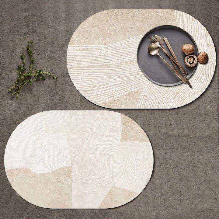 placemat-table-mat-tableware-pad-pvc-leather-waterproof-heat-insulation-placemat-soft-black-brown-washable-bowl-coaster