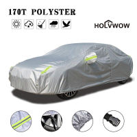 Waterproof Sun Protection Auti UV Rain Snow 170T Polyester Car Body Cover Customized Universal car cover