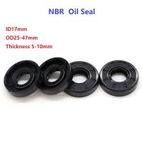 5ชิ้น NBR กรอบซีลน้ำมัน ID 17mm OD 25-47mm ความหนา 5-10mm ไนไตรล์ Butadiene ยางปะเก็นแหวนปิดผนึก TC