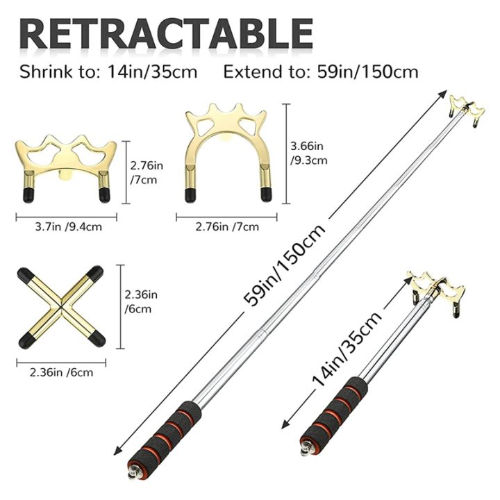 retractable-billiard-cue-stick-bridge-with-3pcs-removable-brass-bridge-head-billiard-table-pool-cue-accessories