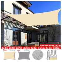 ▤▨✴ 300D waterproof sunshade sunshade protective cover canvas camping sunshade cloth large outdoor rain and snow shed garden terrace