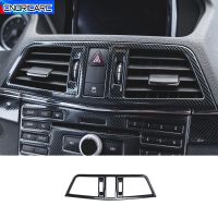 รถคอนโซลกลางเครื่องปรับอากาศกรอบสติกเกอร์ตกแต่งสำหรับ Benz E Class Coupe C207 2009-13คาร์บอนไฟเบอร์ Color