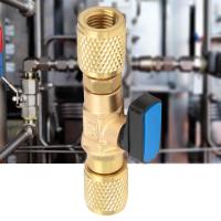 G1/4" Brass Refrigeration Ball Valve Adapter Connector Conditioning Vacuum Gauge Accurate Pressure-Preserving Valves