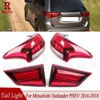 ไฟ LED ด้านหลังเหมาะกับ Mitsubishi ไฟท้าย Outlander PHEV 2016 2017 2018สำหรับรถยนต์โคมไฟไฟเบรกรถอะไหล่รถยนต์กันชน Dunzheng9084295ไฟเตือน