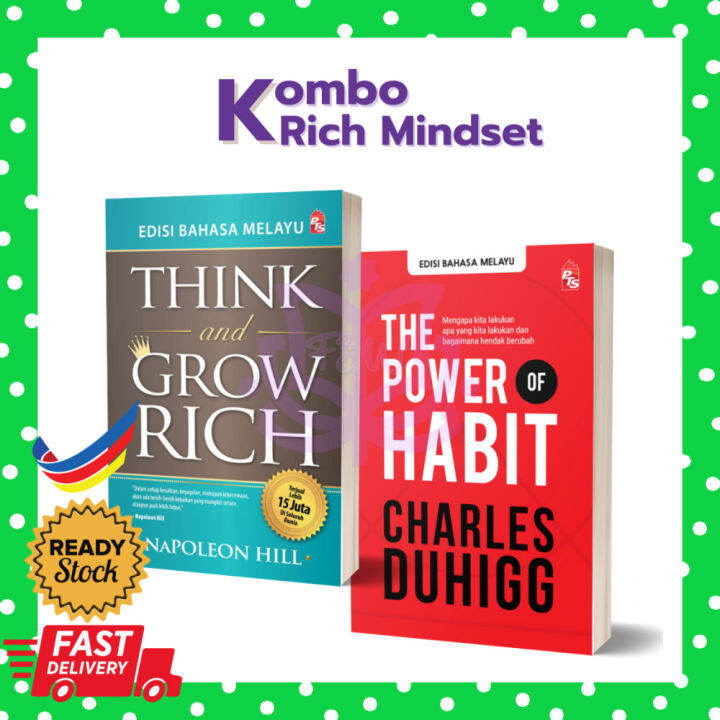 Combo Set Rich Mindset Think And Grow Rich The Power Of Habit