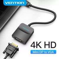 Vention Mini DisplayPort เป็น VGA Adapter 1080P Thunderbolt 2 VGA Converter สำหรับ Projector Mini DP เป็น VGA Adapter