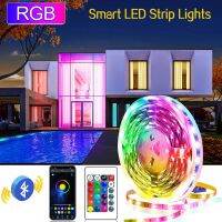 ♘☁ WS2812 LED Strip Lights 5050 Bluetooth APP RGBIC Flexible Decoration Lighting RGBW LED Tape Full set Power Supply Remote Control