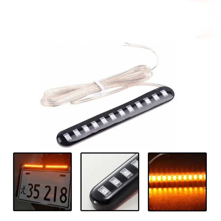 idealhere Motorcycle Flexible 12LED Universal Brake Turn Signal Light