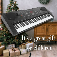 Full-Size Keys 61 Key Electronic Piano Keyboard Organ with Micorphone Music Stand Birthday Gift for Kids &amp; Adults