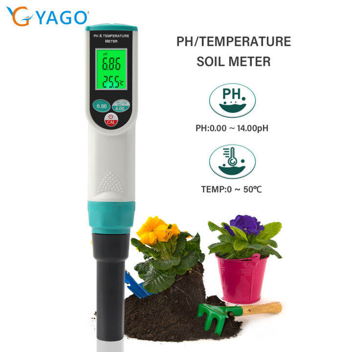 RCYAGO HD Digital Soil PH Meter Tester For Soil PH Soil Temperature ...