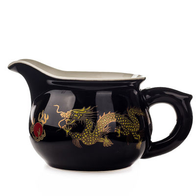 4รูปแบบ Gongdao ถ้วยแก้วชุดน้ำชามังกรทองกาน้ำชา Drangware ยุติธรรมถ้วยกาน้ำชา T Eaware จีนกังฟูถ้วยชากาต้มน้ำ
