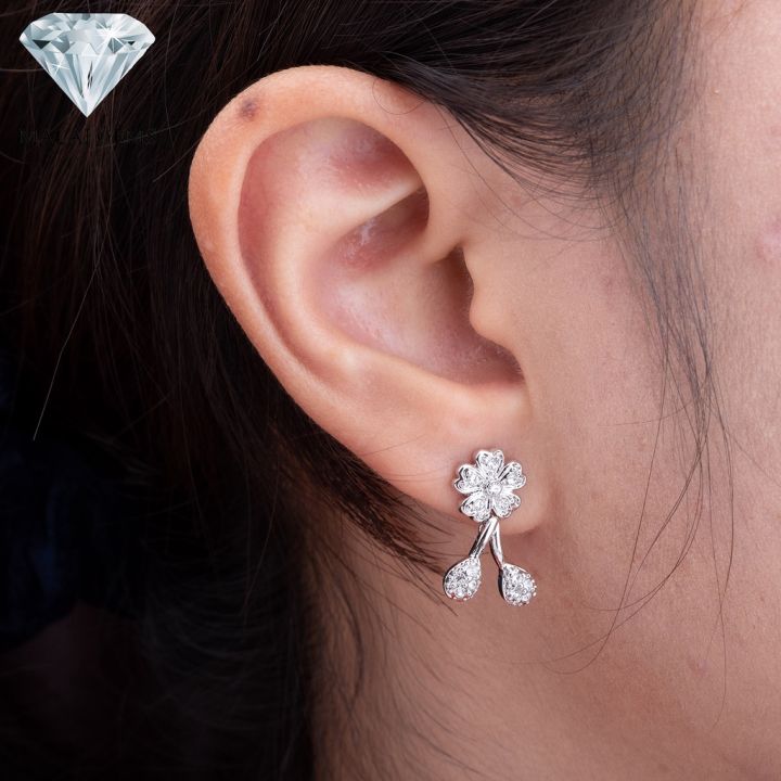 malai-gems-ต่างหูเพชร-เงินแท้-silver-925-เพชรสวิส-cz-เคลือบทองคำขาว-รุ่น-51000238-แถมกล่อง-ต่างหูcz-ต่างหูเงินแท้