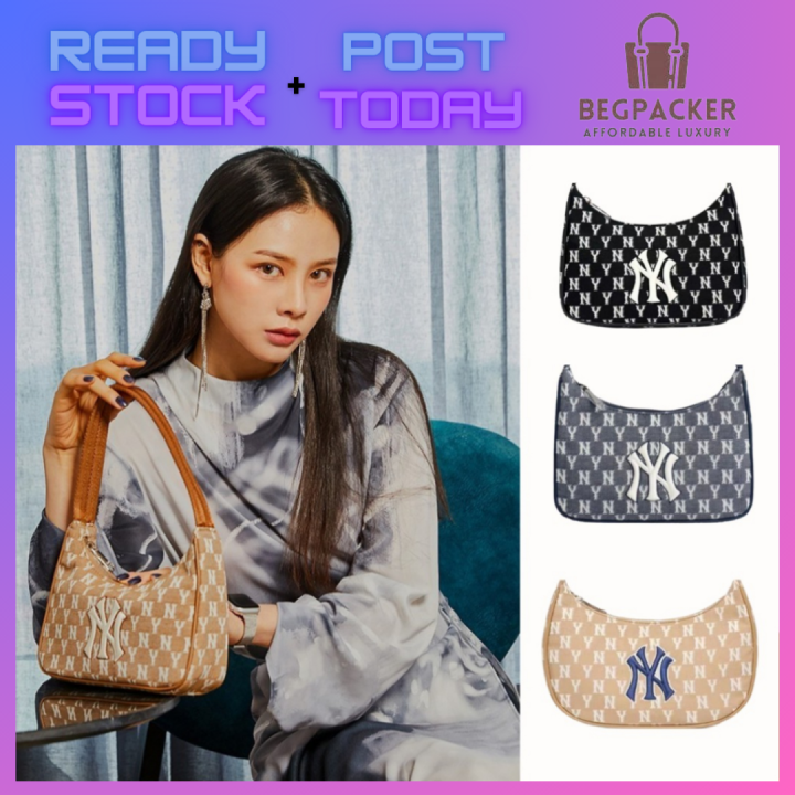 👜 BEGPACKER 👜 MLB NY monogram jacquard hobo bag NEW YORK YANKEES
