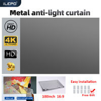 จอโปรเจคเตอร์ Simple Folding Metal Anti-Light Curtain 100-inch Portable Projector Home 4K HD Movie Curtain