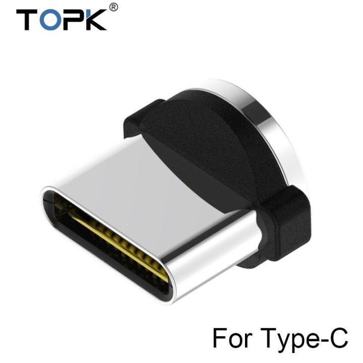 topk-am68-สายชาร์จแม่เหล็กสำหรับiphone-type-cและmicro-สายแม่เหล็กหมุนได้-360-มีไฟled