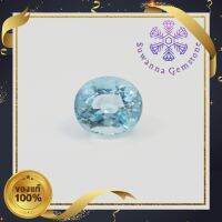 พลอยอะความารีน 2.89 กะรัต (Natural Aquamarine) สีฟ้าอ่อน ประกายเล่นไฟวิบวับ พลอยดิบไม่มีการปรับปรุงคุณภาพใดๆ เหมาะนำไปทำเครื่องประดับ