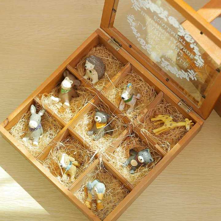 2pcs-9-section-wooden-chic-tea-box-compartments-container-bag-chest-storage-spice-new-store-boxes-cosmetics-jewelly-24-x-24-x-7cm-biue-amp-wood-color