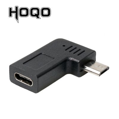 Left/Right Angle Micro USB Male to Type C Female Adapter 90 Degree Microusb to USBC Female Converter Data Sync Charge For phone