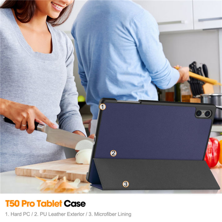 สำหรับ-teclast-t50-pro-11นิ้ว-t50-teclast-2023-tri-fold-casing-tablet-สำหรับ-teclast-t50-pro-11-เคสฝาเปลือกแข็งล้อ