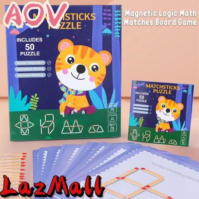 AOV แม่เหล็กตรรกะคณิตศาสตร์การแข่งขันเกมกระดาน Montessori เด็กไม้ปริศนาเกมจับคู่สำหรับเด็ก COD จัดส่งฟรี