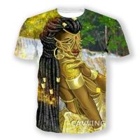 เทพธิดาแห่งแอฟริกา: Oshun 3D พิมพ์สบายๆเสื้อยืด Hip Hop Tee เสื้อ Harajuku สไตล์ Tops เสื้อผ้าแฟชั่น