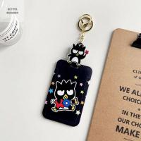 ALYSSA เคสใส่บัตรลายเพนกวินนักเรียนบัตรธนบัตรการ์ตูน Kuromi Meal คลิปติดบัตรบัตรผู้ถือแผ่นสำหรับพวงกุญแจ