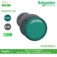 XA2EVM3LC - Schneider Electric - Pilot Lamp ไพลอตแลมป์ ,ขนาด 22mm, สีเขียว, แรงดันไฟเลี้ยง 220/230 VAC  สั่งซื้อได้ร้าน PlugOn