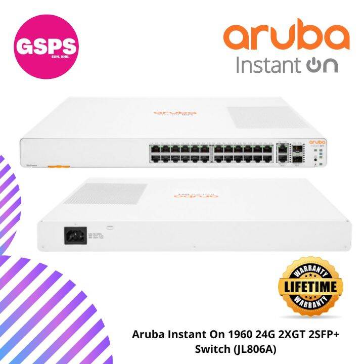 Aruba Instant On 1960 24G 2XGT 2SFP+ Switch (JL806A) | Lazada