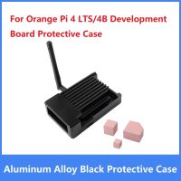 Aluminum Alloy Black Protective Case +Antenna+Thermal Conductive Silica Gel Kit for Orange Pi 4LTS/4B Development Board