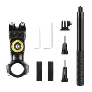 PULUZ Motorcycle Bumper Bracket with Selfie Stick Bike Riding Clip Tube