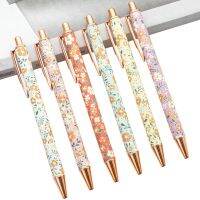 Fresh Style Cute Girl Heart Flower Metal Ballpoint Pen Office Supplies School Teacher Student Stationery Gift Writing Pens Pens