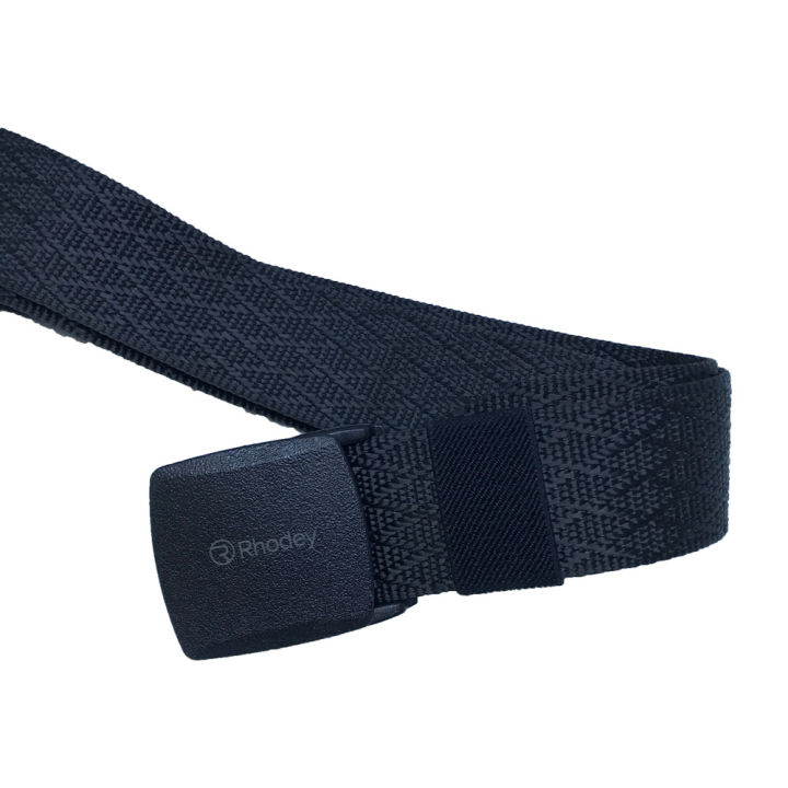 Rhodey Tali Ikat Pinggang Pria Anti Xray Plastik Automatic Buckle - 899 -  Black 