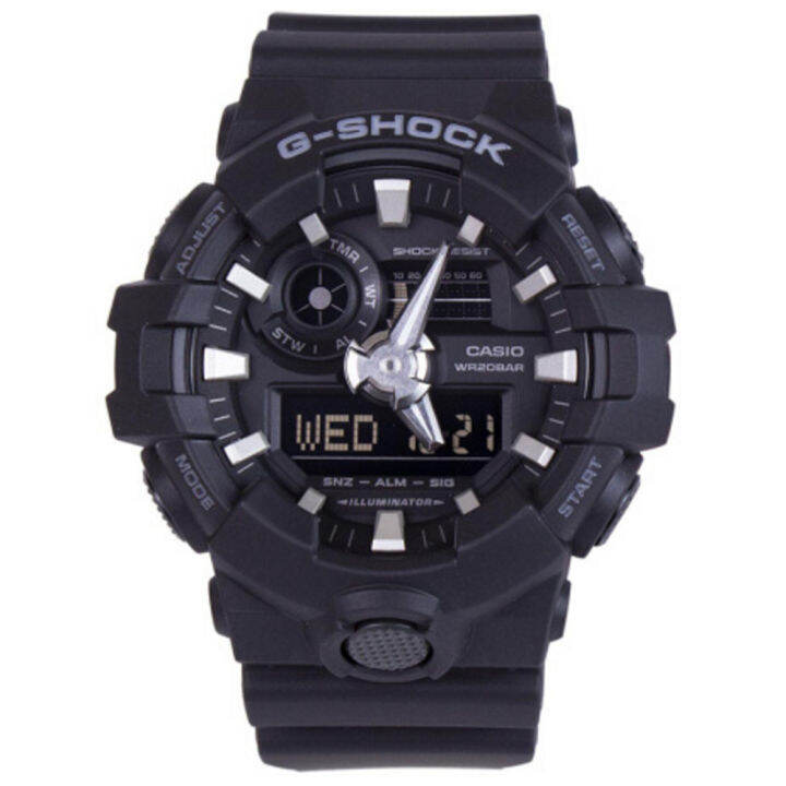 ต้นฉบับ-g-shock-ga700-ผู้ชายกีฬานาฬิกาคู่แสดงเวลา-200-เมตรกันน้ำกันกระแทกเวลาโลก-led-แสงอัตโนมัติรับประกัน-4-ปี-ga-700-1b-ใหม่แท้